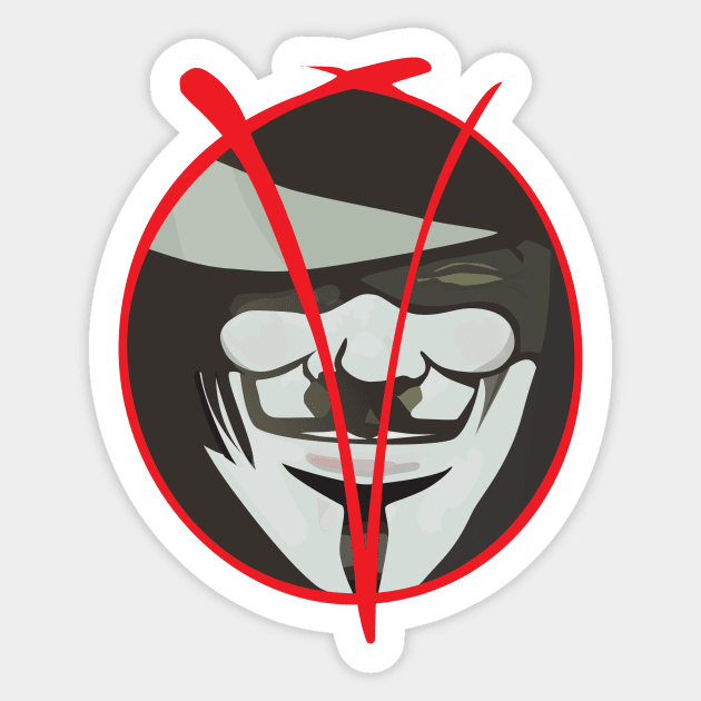 V for Vendetta Sticker by Gabriel Pastor Store